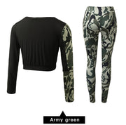 2pcs long sleeves camo set