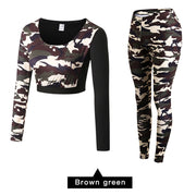 2pcs long sleeves camo set