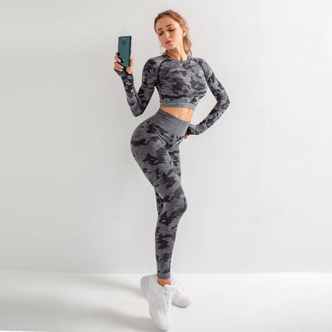 2pcs seamless camo set