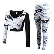 2pcs long sleeves camo set